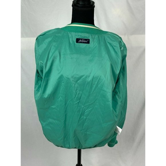Vtg Golden Bear Jack Nicklaus Golf Jacket Womens Knit & Cotton Twill Green White - Picture 7 of 8